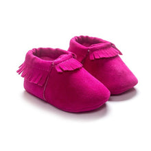 Cargar imagen en el visor de la galería, 13 COLORS PU Suede Leather Newborn Baby Boy Girl Baby Moccasins Moccs Shoes Bebe Fringe Soft Soled Non-slip Footwear Crib Shoes
