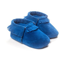 Cargar imagen en el visor de la galería, 13 COLORS PU Suede Leather Newborn Baby Boy Girl Baby Moccasins Moccs Shoes Bebe Fringe Soft Soled Non-slip Footwear Crib Shoes
