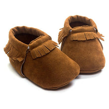 Cargar imagen en el visor de la galería, 13 COLORS PU Suede Leather Newborn Baby Boy Girl Baby Moccasins Moccs Shoes Bebe Fringe Soft Soled Non-slip Footwear Crib Shoes
