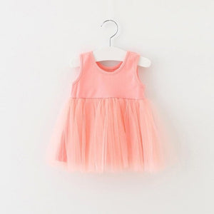 Sleeveless Baby Dresses Summer Girls Clothes Princess Dress 1st Birthday Party Dress For Girl Cute Infant toddler Girls Clothing