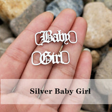 Carregar imagem no visualizador da galeria, Old English Letter Baby Girl Buckie Fashion Bijoux Femme  Stainless Steel Shoe-buckle Punk Shoe Accessories Women Men BFF Gift
