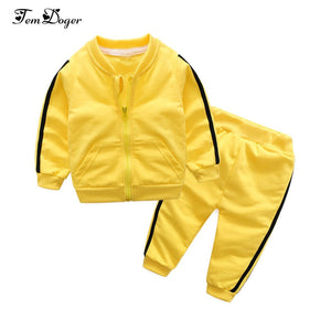 Tem Doger Baby Boys Girls Clothing Sets Autumn Infant Cotton Sports Suits Zipper Jackets+Pants 2PCS Newborn Boy Bebes Tracksuit