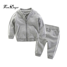 Carregar imagem no visualizador da galeria, Tem Doger Baby Boys Girls Clothing Sets Autumn Infant Cotton Sports Suits Zipper Jackets+Pants 2PCS Newborn Boy Bebes Tracksuit
