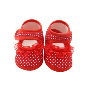 Soft Sole PU Baby girls Canvas bow First Walkers Shoes Fashion summer Prewalkers First walker toddler moccasins