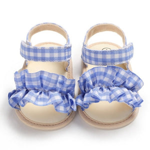 Soft Sole PU Baby girls Canvas bow First Walkers Shoes Fashion summer Prewalkers First walker toddler moccasins