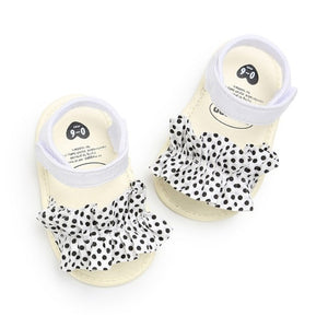 Soft Sole PU Baby girls Canvas bow First Walkers Shoes Fashion summer Prewalkers First walker toddler moccasins