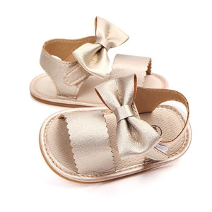 Soft Sole PU Baby girls Canvas bow First Walkers Shoes Fashion summer Prewalkers First walker toddler moccasins