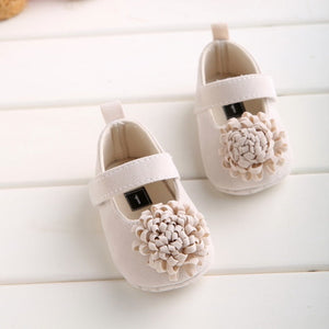 Candy Colors Newborn Baby Prewalker Soft Bottom Anti-slip Shoes Footwear Classic Princess Girl Crib Mary Jane Big Flower Shoes