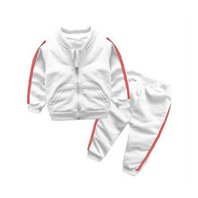 Cargar imagen en el visor de la galería, 2018 autumn fashion baby girl clothes cotton long sleeve solid zipper jacket+pants 2pcs bebes tracksuit baby boy clothing set
