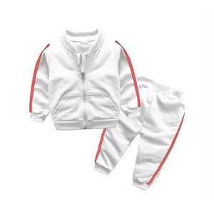 2018 autumn fashion baby girl clothes cotton long sleeve solid zipper jacket+pants 2pcs bebes tracksuit baby boy clothing set