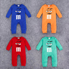 Cargar imagen en el visor de la galería, 2020 Infant Clothes Autumn NewBorn Baby Rompers letter M Clothing Costumes Cartoon Funny Kids Jumpsuit New Born Boys Clothes
