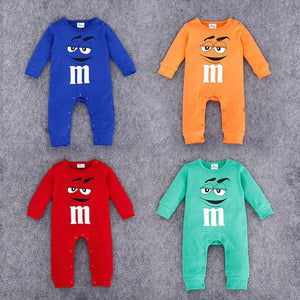 2020 Infant Clothes Autumn NewBorn Baby Rompers letter M Clothing Costumes Cartoon Funny Kids Jumpsuit New Born Boys Clothes