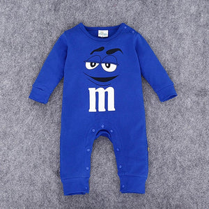 2020 Infant Clothes Autumn NewBorn Baby Rompers letter M Clothing Costumes Cartoon Funny Kids Jumpsuit New Born Boys Clothes