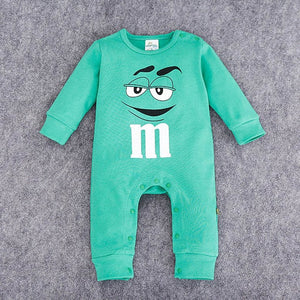 2020 Infant Clothes Autumn NewBorn Baby Rompers letter M Clothing Costumes Cartoon Funny Kids Jumpsuit New Born Boys Clothes