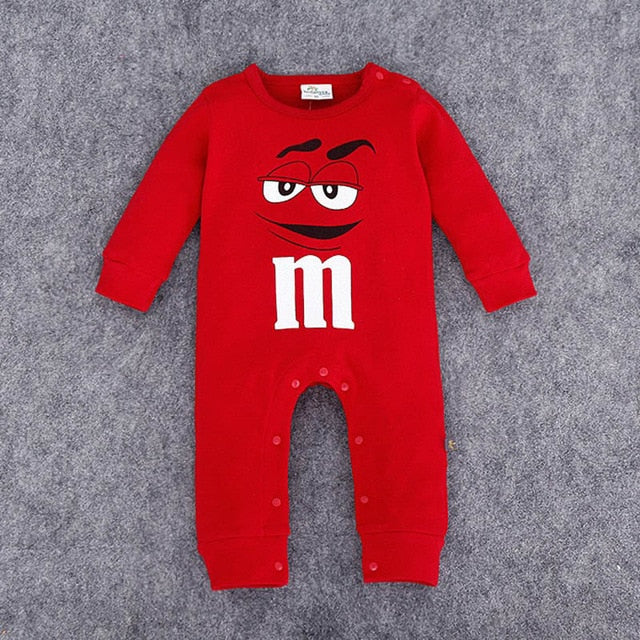 2020 Infant Clothes Autumn NewBorn Baby Rompers letter M Clothing Costumes Cartoon Funny Kids Jumpsuit New Born Boys Clothes