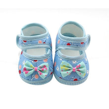 Cargar imagen en el visor de la galería, Cotton Baby Girls Shoes Infant First Walkers Toddler Girls Kid Bowknot Soft Anti-Slip Crib Shoes 0-18 Months
