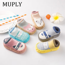 Cargar imagen en el visor de la galería, Baby shoes socks Children Infant Cartoon Socks Baby Gift Kids Indoor Floor Socks Leather Sole Non-Slip Thick Towel Socks
