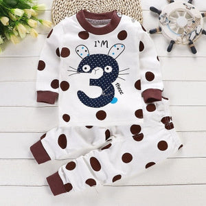 2019 Autumn New Baby Clothing Set Cartoon Cotton Baby Boys Clothing Girls Suit Set 0-3 Year Baby Clothes