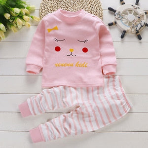 2019 Autumn New Baby Clothing Set Cartoon Cotton Baby Boys Clothing Girls Suit Set 0-3 Year Baby Clothes