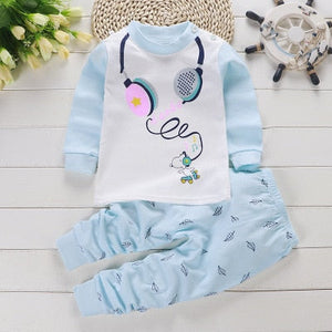 2019 Autumn New Baby Clothing Set Cartoon Cotton Baby Boys Clothing Girls Suit Set 0-3 Year Baby Clothes