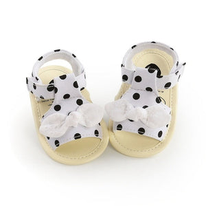 Fashion Newborn Infant Baby Girls Princess Shoes Bowknot Toddler Summer Sandals PU Non-slip Shoes 0-18M