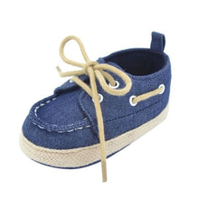 Carregar imagem no visualizador da galeria, WEIXINBUY Baby Boy Girl Blue Sneakers Soft Bottom Crib Shoes Size Born To 18 Months
