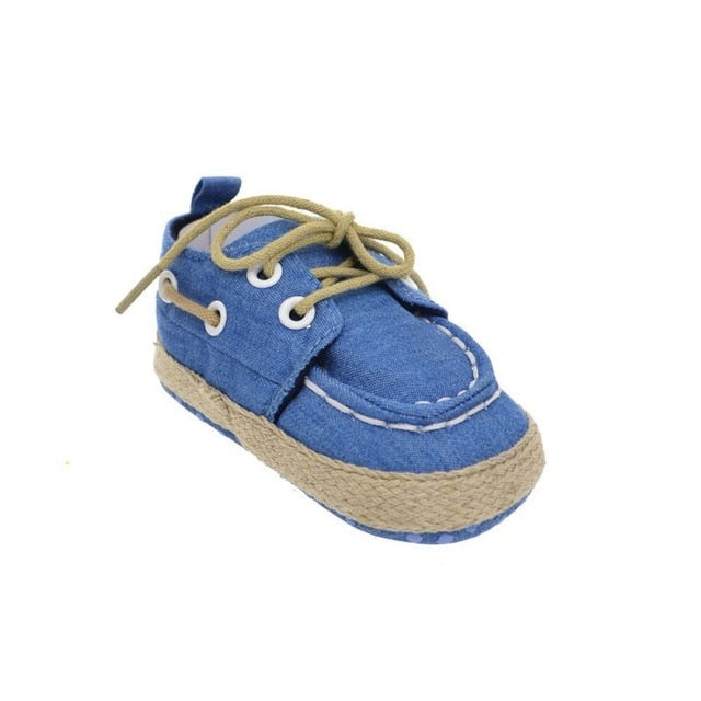 WEIXINBUY Baby Boy Girl Blue Sneakers Soft Bottom Crib Shoes Size Born To 18 Months