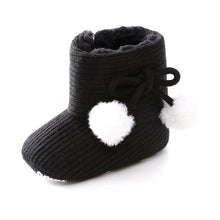 Cargar imagen en el visor de la galería, Cute Autumn Winter Infants  Shoes Baby Girl Boy Polka Dot Knitting Boots Casual Sneakers Non-slip Soft Soled Walking Shoes
