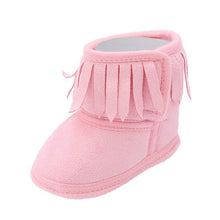 Cargar imagen en el visor de la galería, Cute Autumn Winter Infants  Shoes Baby Girl Boy Polka Dot Knitting Boots Casual Sneakers Non-slip Soft Soled Walking Shoes
