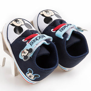 Disney 0-18M Baby Sneakers Toddler Boy First Walkers Girl Newborn Baby Shoes Boy Fashion cartoon Mickey Shoes