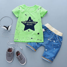 Cargar imagen en el visor de la galería, Cartoon Cotton Summer Clothing Sets for Newborn Baby Boy Infant Fashion Outerwear Clothes Suit T-shirt+Pant Suit baby Boy Cloth
