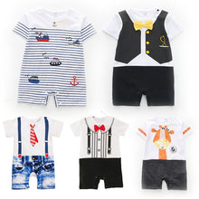 将图片加载到图库查看器，Baby Rompers Summer Style Powered Baby Boy Girl Clothing Newborn Infant giraffe Short Sleeve Clothes 3-6-9-12-18 Months
