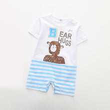 将图片加载到图库查看器，Baby Rompers Summer Style Powered Baby Boy Girl Clothing Newborn Infant giraffe Short Sleeve Clothes 3-6-9-12-18 Months
