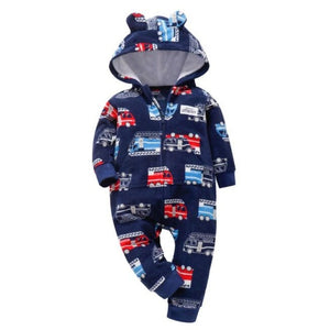 Orangemom spring  fleece baby rompers coats for infant clothes hooded with ear lovely camo jumpsuits for baby boys clothing home