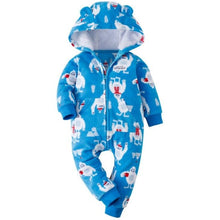 Carregar imagem no visualizador da galeria, Orangemom spring  fleece baby rompers coats for infant clothes hooded with ear lovely camo jumpsuits for baby boys clothing home
