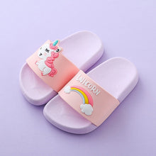 Carregar imagem no visualizador da galeria, Suihyung Rainbow Unicorn Slippers For Boys Girls New Summer Kids Beach Shoes Baby Toddler Soft Indoor Slippers Children Sandals
