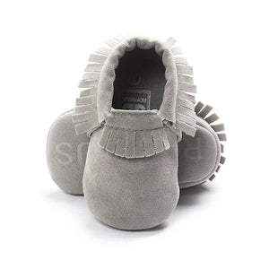 2020 PU Suede Leather Newborn Baby Moccasins Shoes Soft Soled Non-slip Crib First Walker