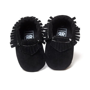 2020 PU Suede Leather Newborn Baby Moccasins Shoes Soft Soled Non-slip Crib First Walker