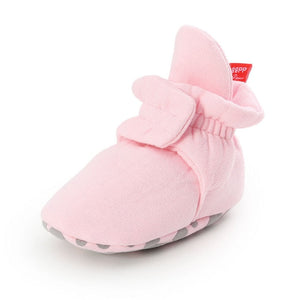 Baby Boy Girl Socks Toddler Shoes Solid Prewalkers Booties Cotton Winter Soft Anti-slip Warm Newborn Infant Crib Shoes Moccasins