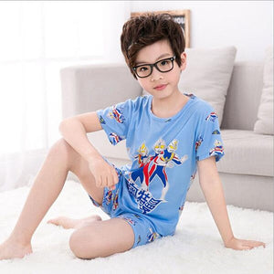 2020 children pajamas set kids baby girl boys cartoon casual clothing costume short sleeve children sleepwear pajamas sets