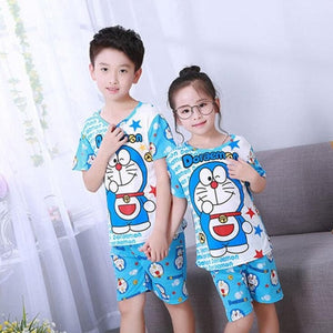 2020 children pajamas set kids baby girl boys cartoon casual clothing costume short sleeve children sleepwear pajamas sets