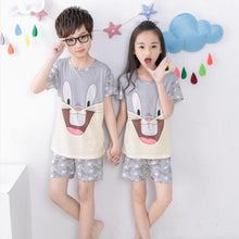 Cargar imagen en el visor de la galería, 2020 children pajamas set kids baby girl boys cartoon casual clothing costume short sleeve children sleepwear pajamas sets
