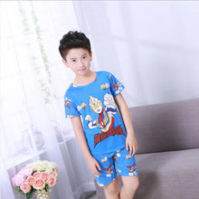 Cargar imagen en el visor de la galería, 2020 children pajamas set kids baby girl boys cartoon casual clothing costume short sleeve children sleepwear pajamas sets
