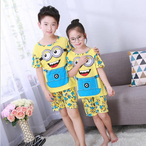 2020 children pajamas set kids baby girl boys cartoon casual clothing costume short sleeve children sleepwear pajamas sets