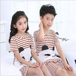 2020 children pajamas set kids baby girl boys cartoon casual clothing costume short sleeve children sleepwear pajamas sets