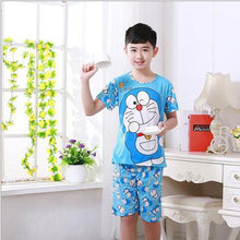 Cargar imagen en el visor de la galería, 2020 children pajamas set kids baby girl boys cartoon casual clothing costume short sleeve children sleepwear pajamas sets
