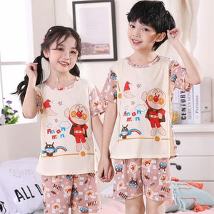 2020 children pajamas set kids baby girl boys cartoon casual clothing costume short sleeve children sleepwear pajamas sets