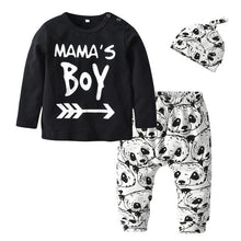 Cargar imagen en el visor de la galería, 3 Pcs Newborn Baby Boys Clothes Set Cloud Print Cotton Long Sleeve T-Shirt+Casual Solid Color Pant+Hat Infant Clothing Outfits
