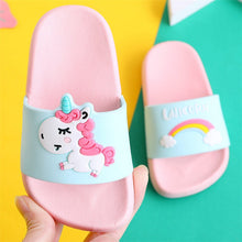 Carregar imagem no visualizador da galeria, Unicorn Slippers For Boy Girl Cartoon Rainbow Shoes 2019 Summer Todder Flip Flops Baby Indoor Slippers Beach Swimming Slipper
