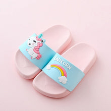 Carregar imagem no visualizador da galeria, Unicorn Slippers For Boy Girl Cartoon Rainbow Shoes 2019 Summer Todder Flip Flops Baby Indoor Slippers Beach Swimming Slipper
